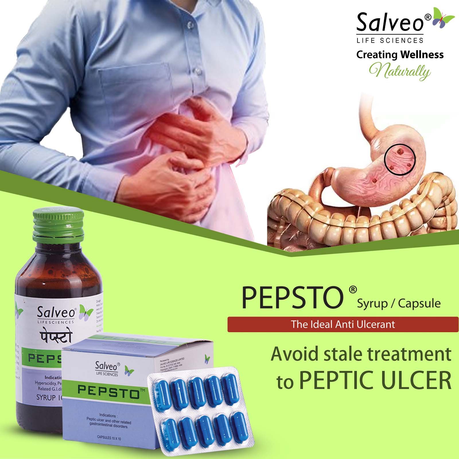 Avoid stale treatment to Peptic Ulcer and use Pepsto for ...