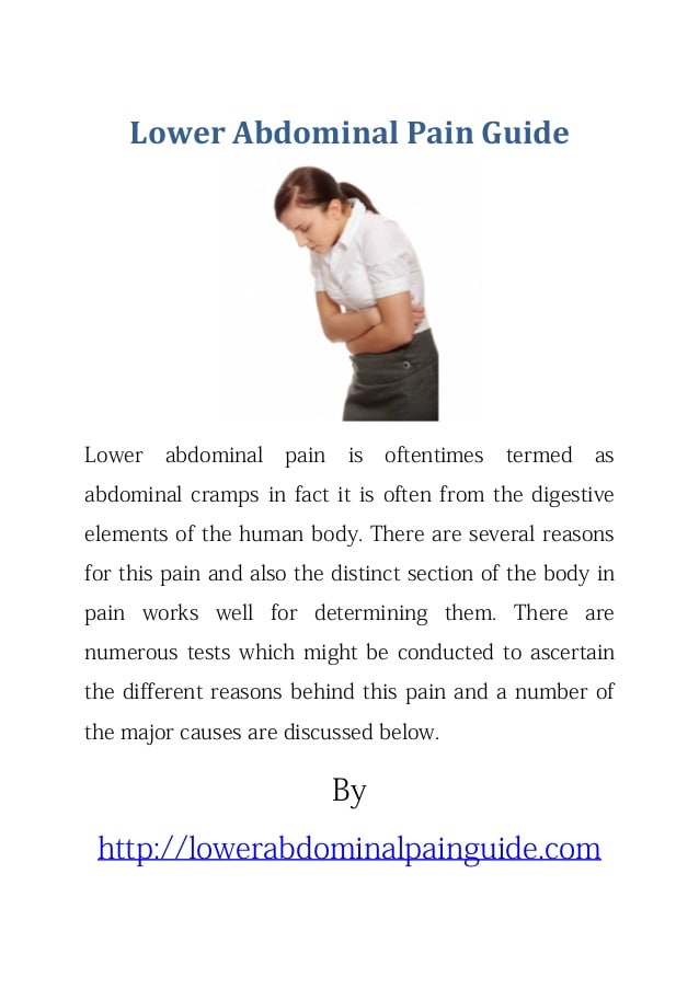 Lower abdominal pain