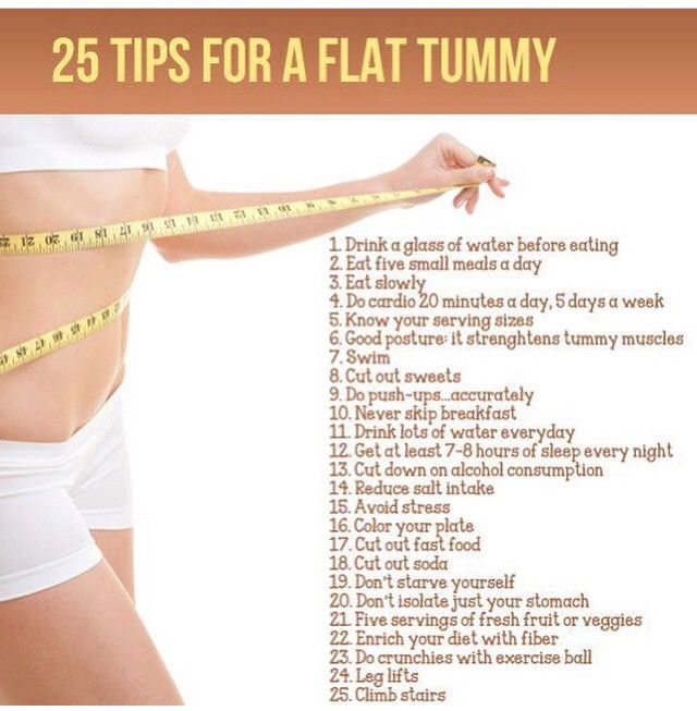 25 tips for a flat tummy