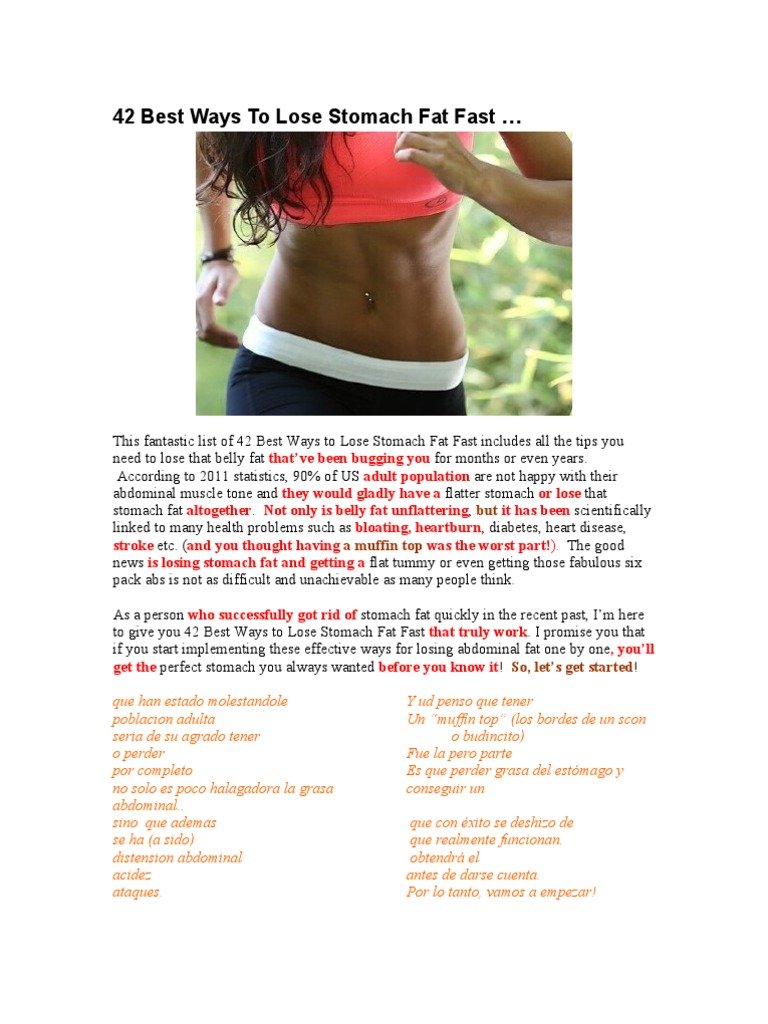 42 Best Ways to Lose Stomach Fat Fast