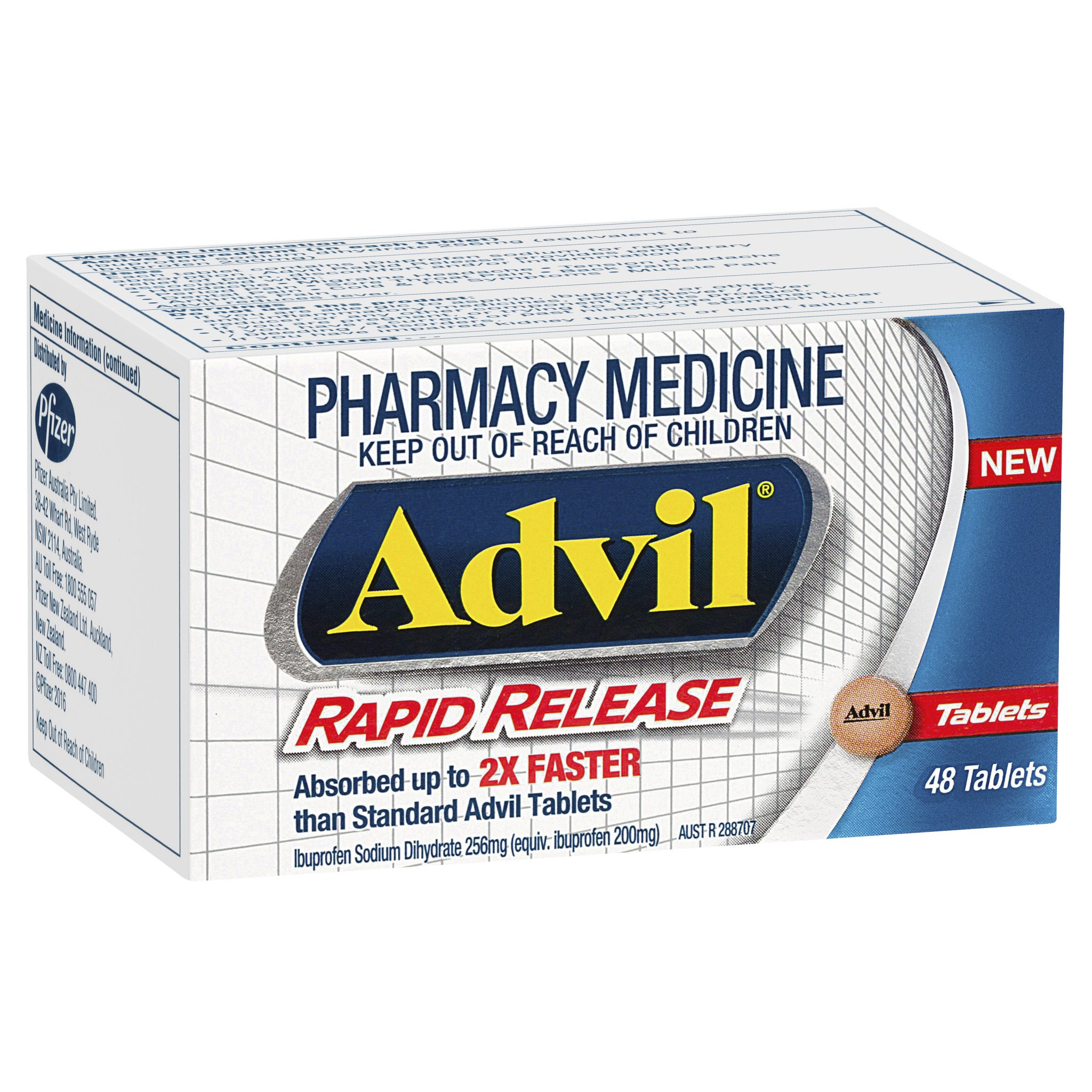 Advil Ibuprofen 200mg Rapid Release Tablets (Pack of 24)