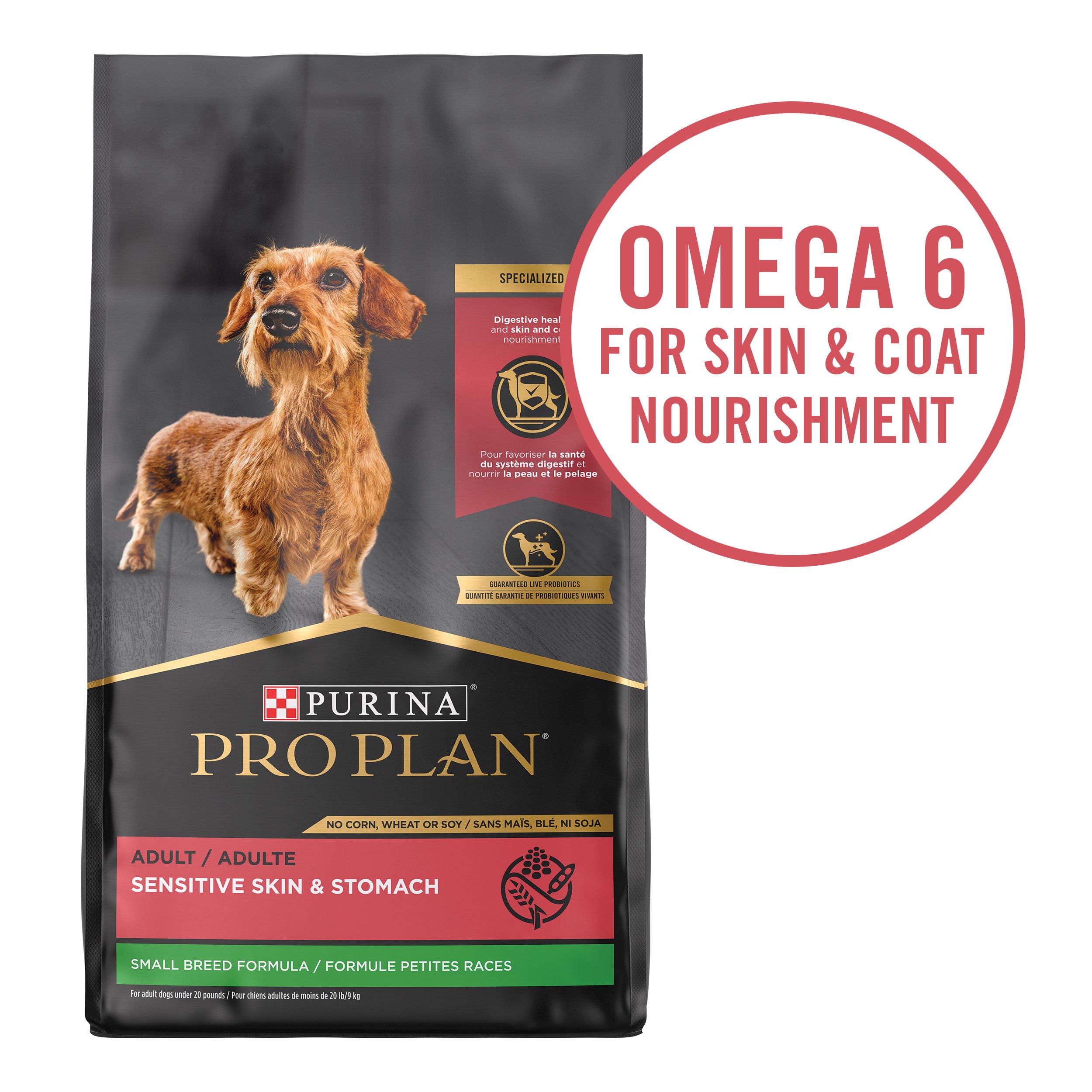 Purina Pro Plan High Protein, Sensitive Skin &  Stomach Small Breed Dry ...