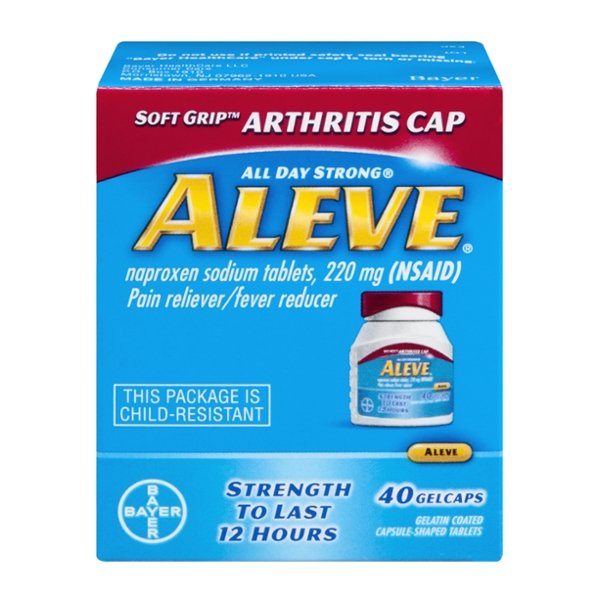 Save on Aleve Naproxen Sodium Pain Relief 220 mg Gelcaps Easy Open ...