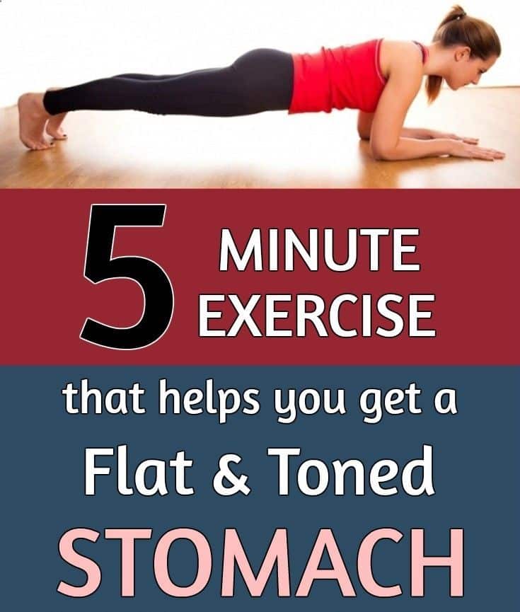 5 minute exercise that helps you get a flat and toned stomach