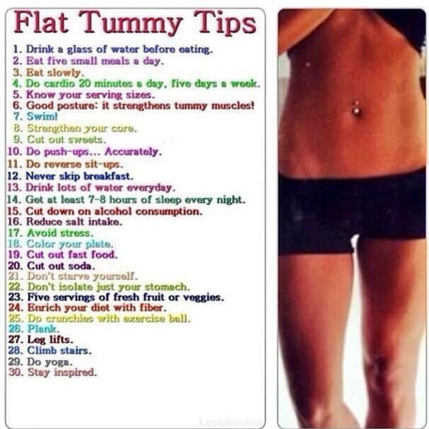 Flat stomach tips
